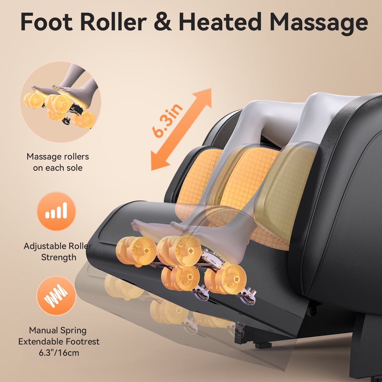 4D Massage Chair Full Body,Zero Gravity Massage Chair with Heat and Foot Massage,Full Body Massage Recliner Chair with Airbags, Kneading, Bluetooth, LCD Touch Control