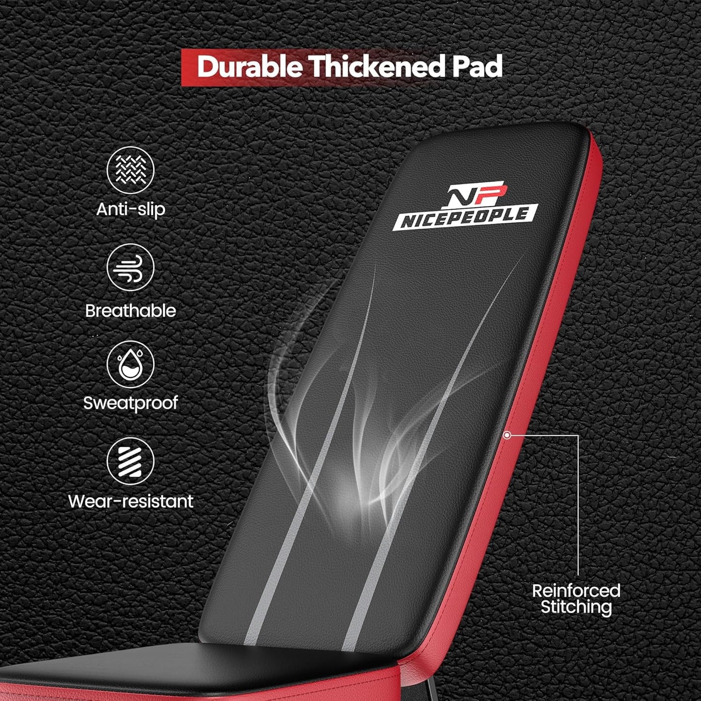 Sportsroyals Adjustable Weight Bench for Home Gym, Foldable Workout Bench with 8 Backrests with 660LBS Weight Capacity