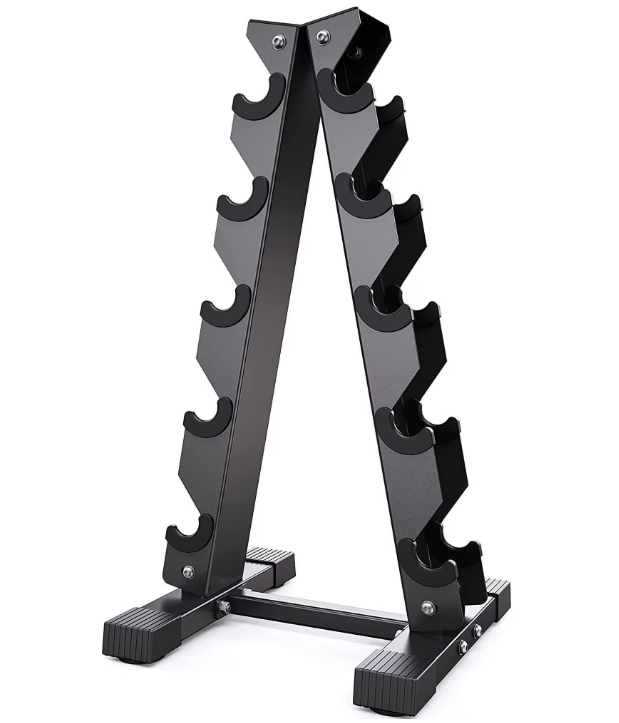 Dumbbell Rack Stand Only 5 Tier, Weight Rack for Dumbbells Compact A-Frame Home Gym Space Saver, 480 LBS Weight Capacity