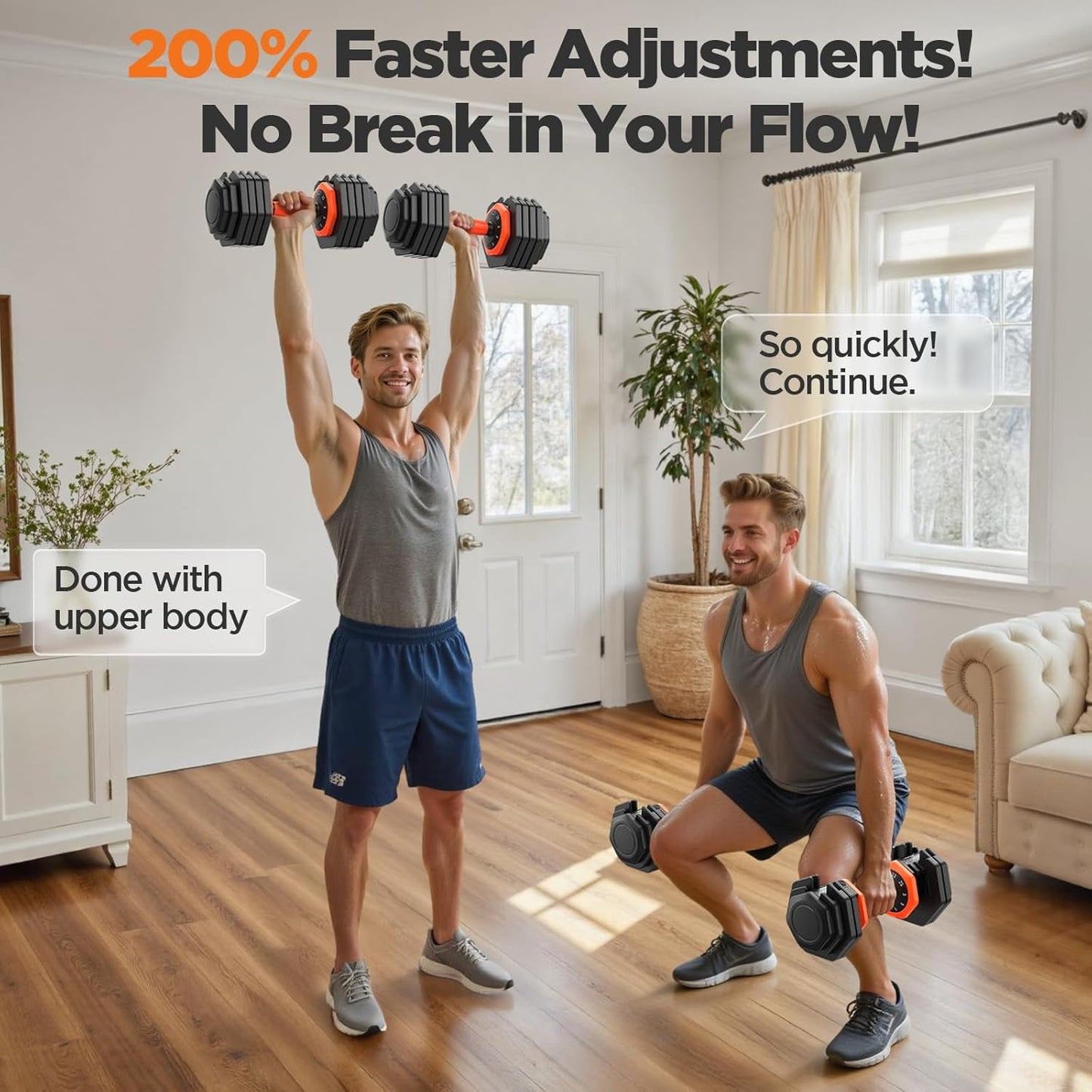 FED Fitness 2026 Updated Adjustable Dumbbells Set 25LB A Pair Dumbbells Weights, 10 in 1 Free Weights with Anti-Slip Handle, Suitable for Home Gym Exercise Equipment