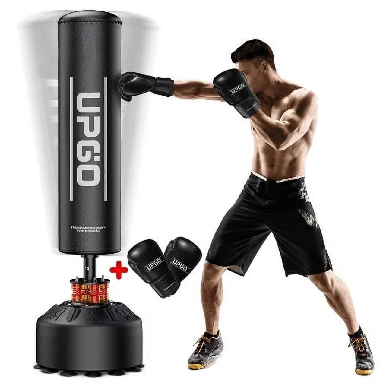 Flybird Heavyweight Freestanding Punching Bag with Boxing Gloves for Adult and Kids Best Christmas Gift, 70''/205lbs, Black