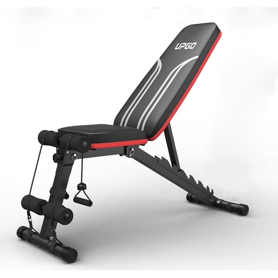 FED Fitness 3-Grip U-Handles Chest Press Machine with 1250LBS Capacity, 11+3 Adjustable Positions, Flat Incline Bench for Chest, Arms, Abs & Shoulder Home Gym |FED Fitness