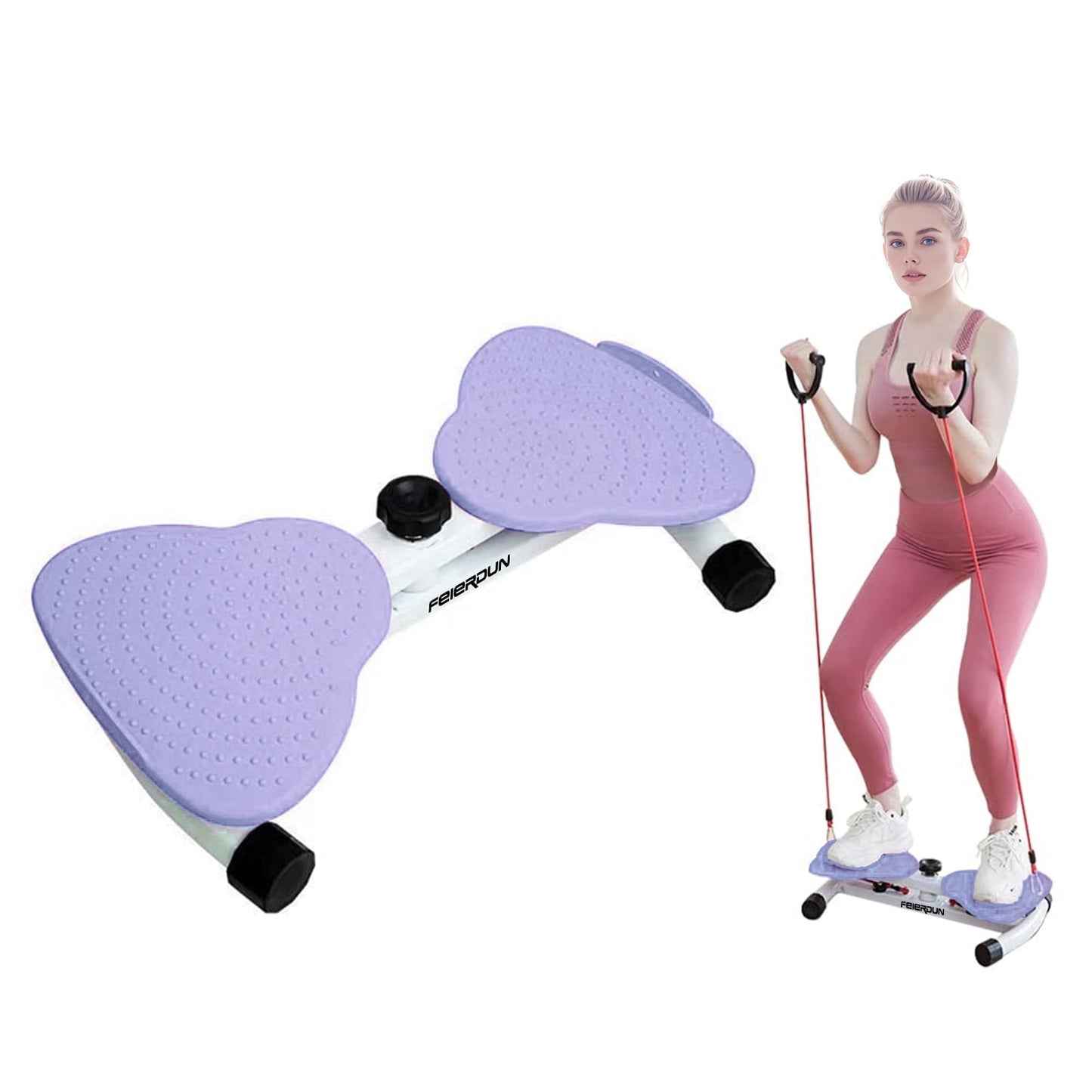 UPGO Exercise Twist Boards,Waist Twister Machine Exercise,Balance Board for Foot Massage and Weight Loss(Purple)