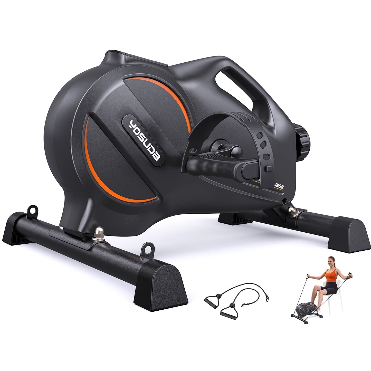YOSUDA Under Desk Bike Pedal Exerciser - Magnetic Mini Exercise Bike for Arm/Leg Exercise, Desk Pedal Bike for Home/Office Workout