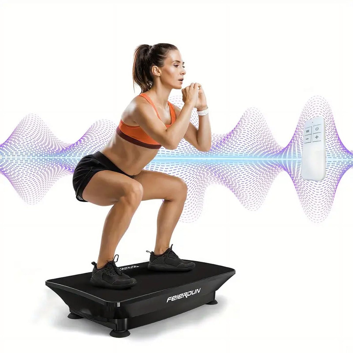 UPGO Vibration Plate Exercise Machine, Power Waver Vibration Plate Platform For Lymphatic Drainage Whole Body Vibration Plate Machine Helps Weight Loss Shaping Toning & Wellness Home Gyms Workout