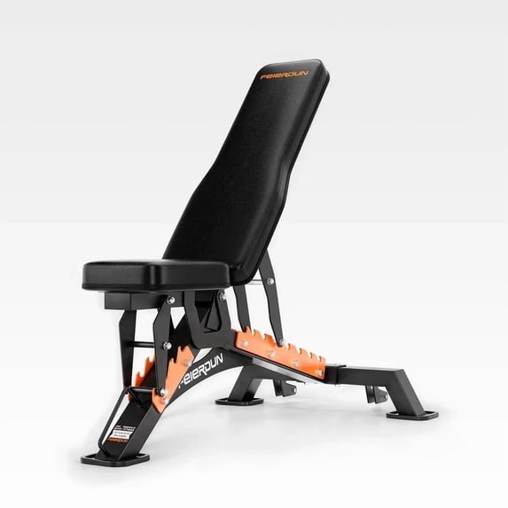 Flybird Adjustable Folding Weight Bench for Home Gym, Includes Resistance Bands