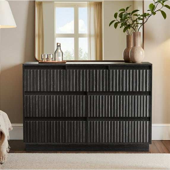 UPGO 7-Drawer Dresser 47"W Double Dresser With Waveform Fluted Panel