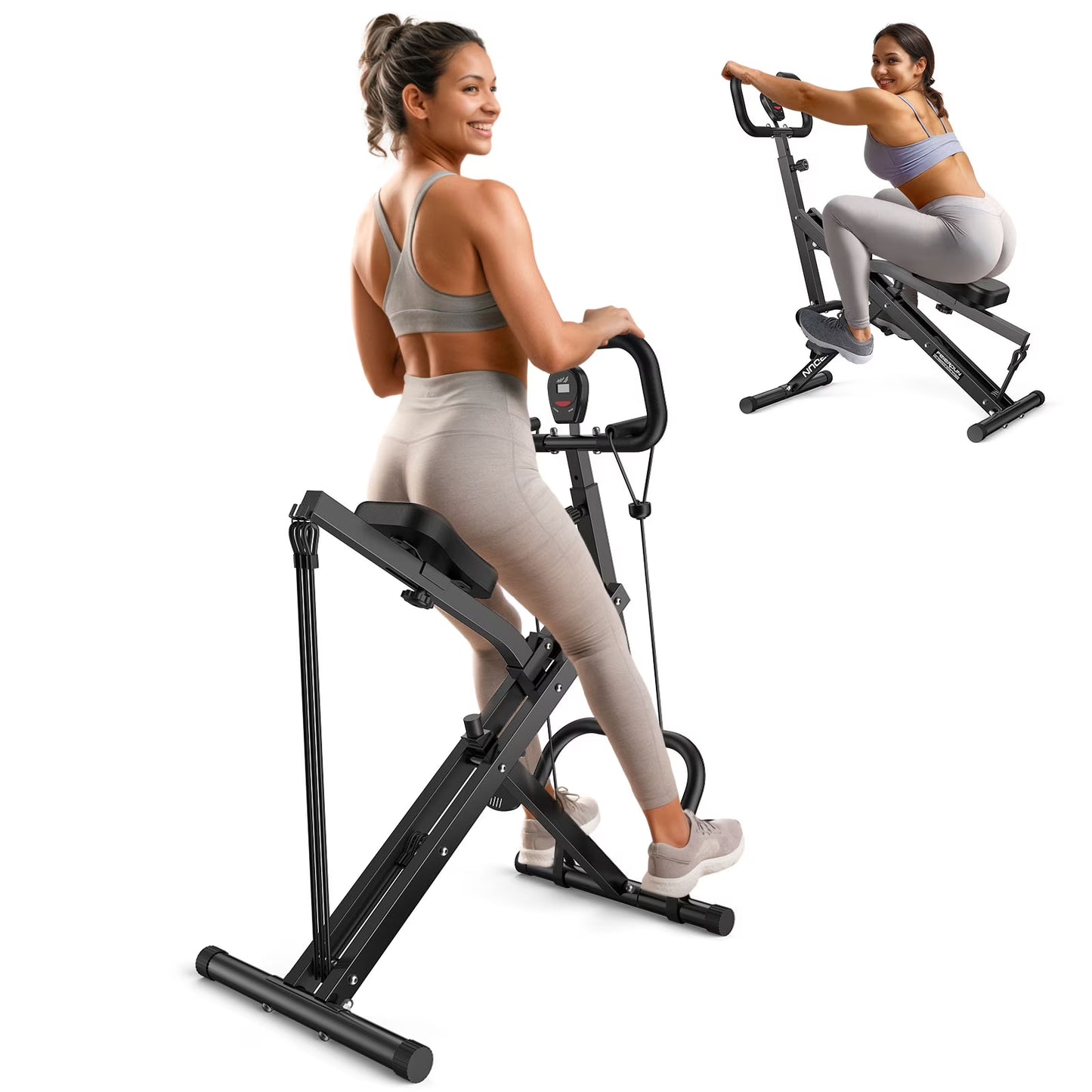 UPGO Squat Assist Trainer, 330lbs Foldable with Adjustable 4 Resistance Bands