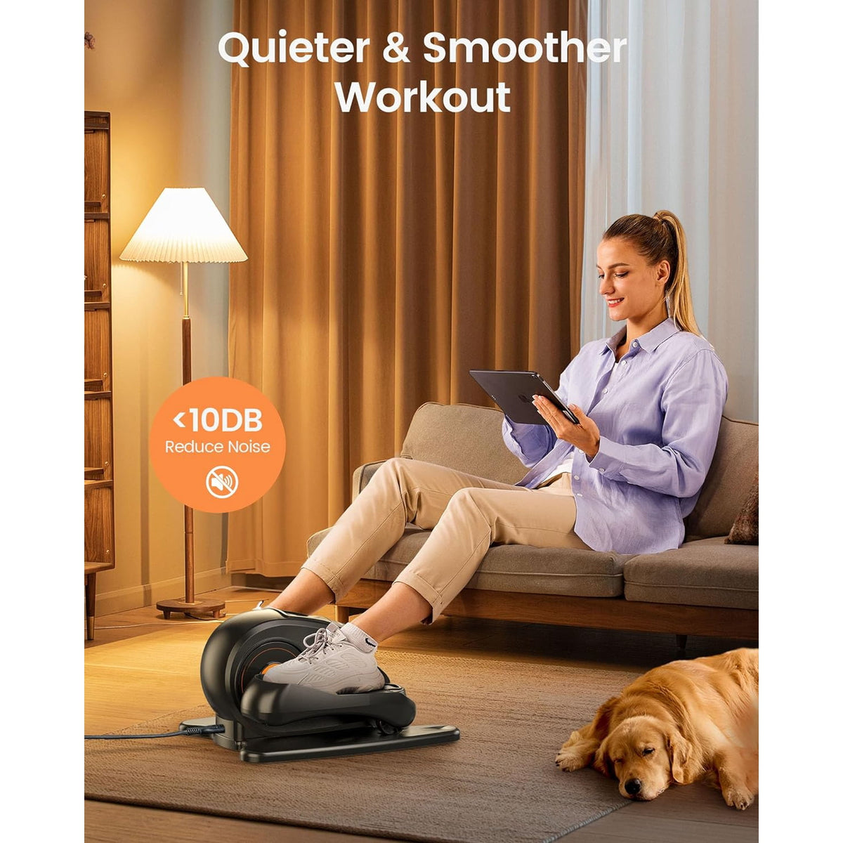 YOSUDA Under Desk Ellipticals Electric, Elipse Leg Exerciser for Seniors Fully Assembled, Seated Pedal Exerciser with Remote Control & Non-Slip Pedals