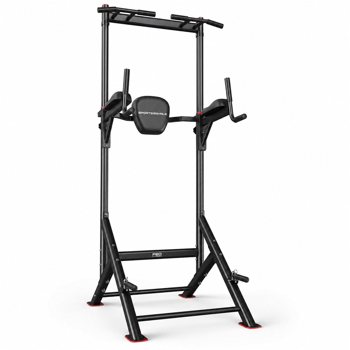 Fed Fitness Sportsroyals Power Tower Pull Up Bar Station, 450LBS Stable Pull Up Dip Station for Home Gym