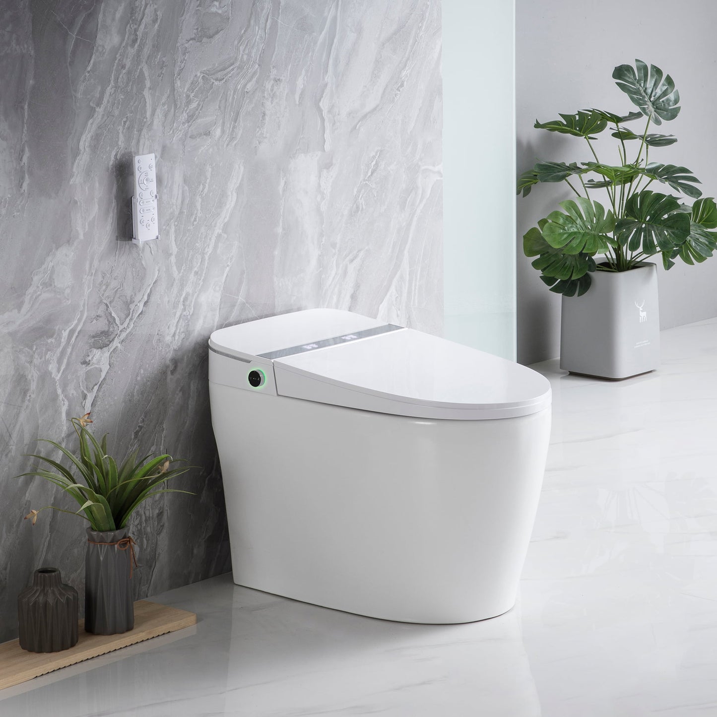 UKEEP 2023 Smart Bidet Toilet, One Piece Toilet with Auto Open/Close Lid, Auto Dual Flush, Heated Seat, UV LED Sterilization, Warm Water and Dry