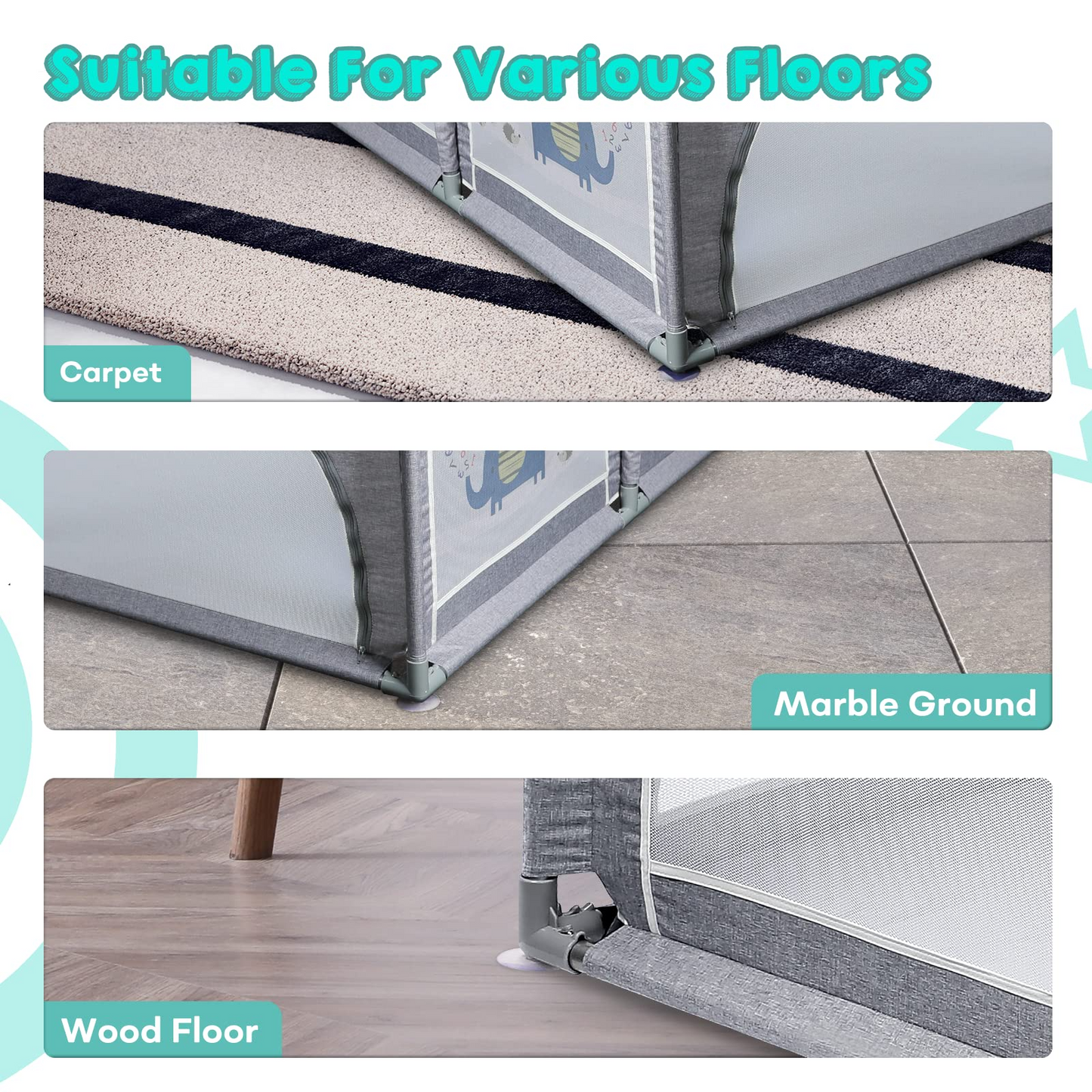 WAYPLUS Baby Playpen