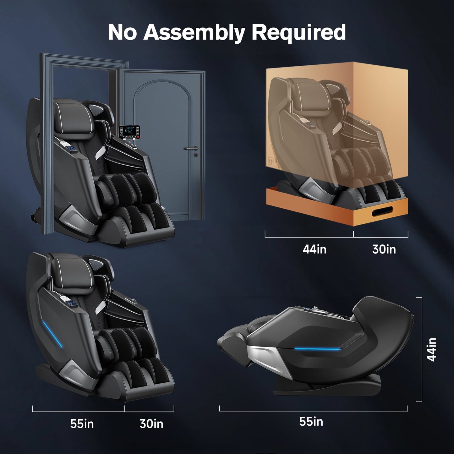 4D Massage Chair, Full Body Zero Gravity Recliner with SL Track, APP Control, Bluetooth,and Electric Calfrest Extension