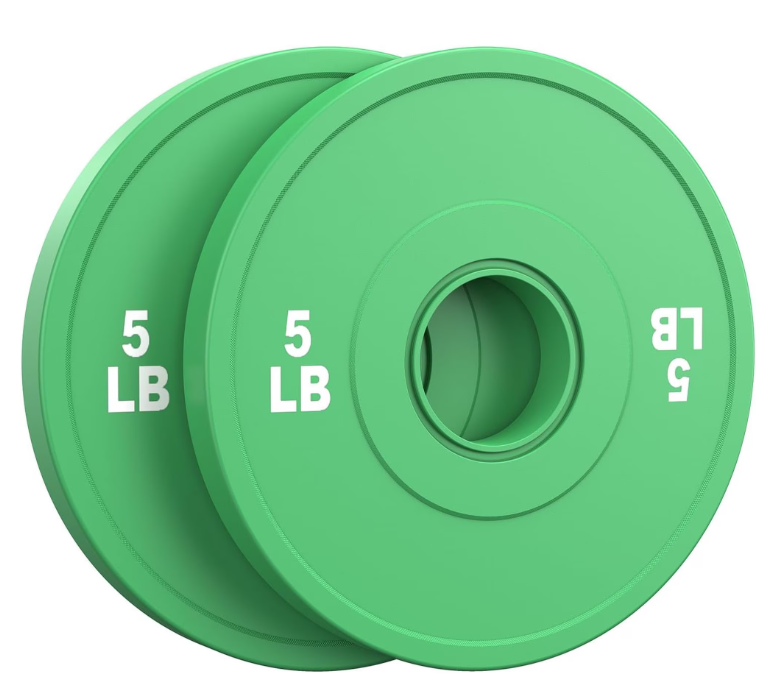 2-Inch Olympic Bumper Plates Set, Colored Virgin Rubber Weight Barbell Plates for Strength Training, Home Gym Weightlifting