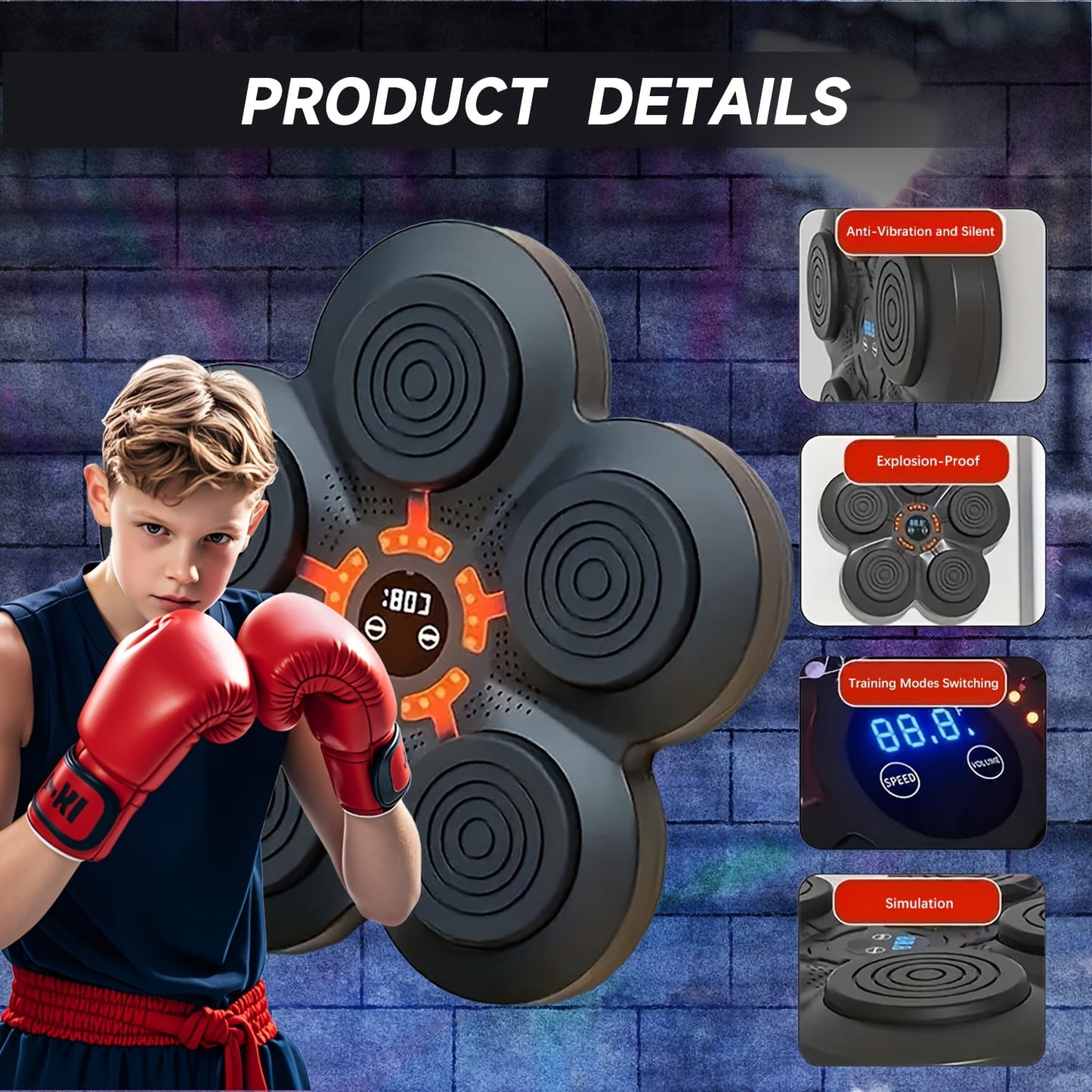 FITVEN Kids Punching Bag 4.4lb with Boxing Gloves, Height Adjustable Boxing Bag,Freestanding Punching Ball for Ages 3-13 Kids 35.5-50.7 inchs adjustable Punching Bag