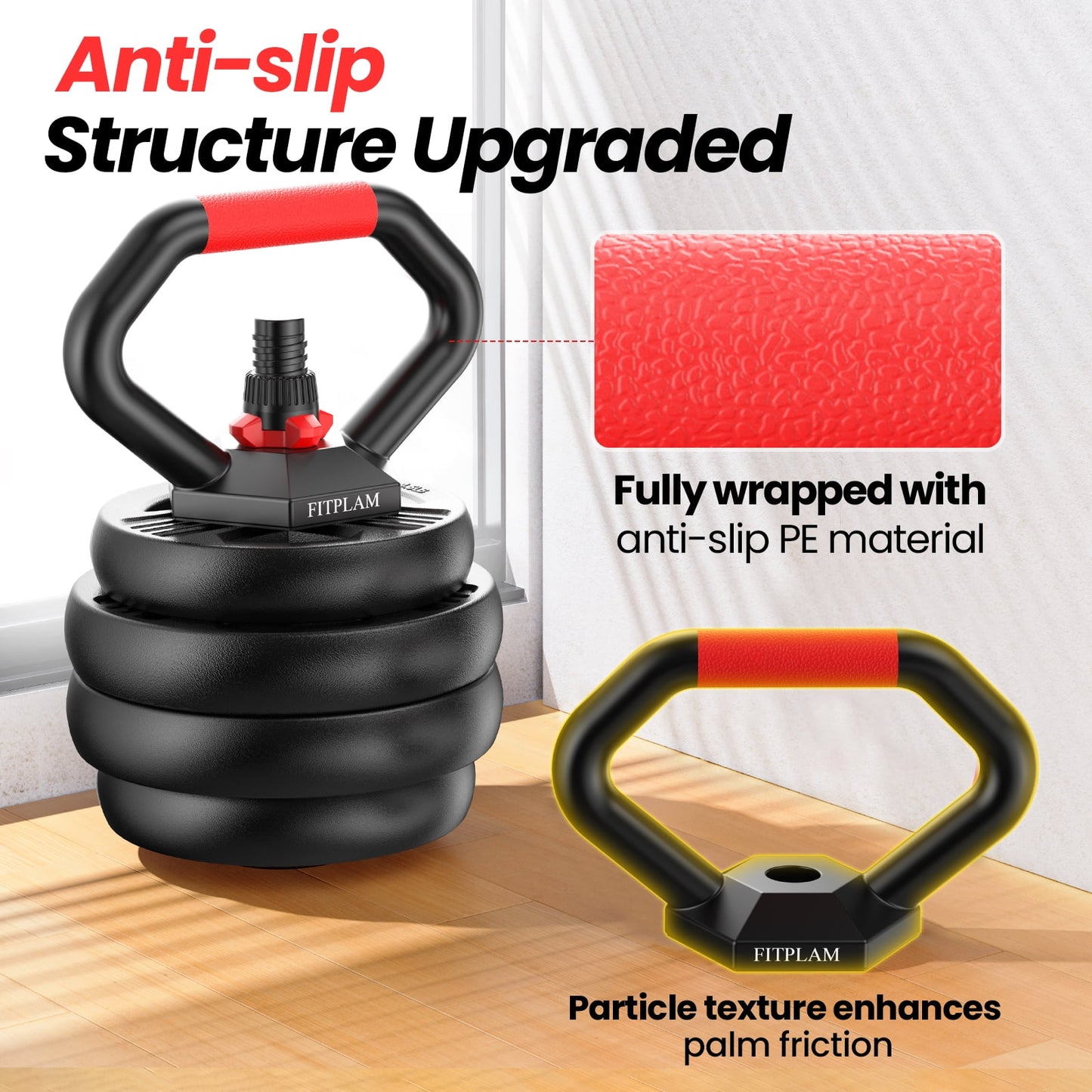 Adjustable Dumbbells, 20lbs Free Weight Set with Connector, 4 in1 Dumbbells Set as Barbell, Kettlebells, Push up Stand, Fitness Exercises for Home Gym Suitable Men/Women