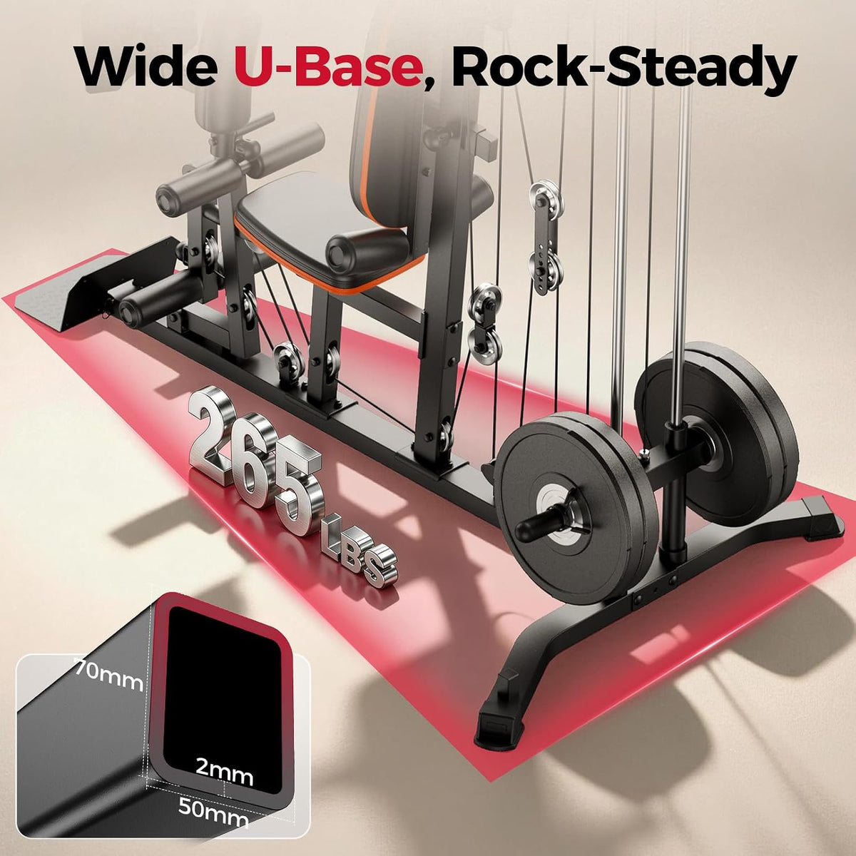 FED Fitness Full Body Home Gym Workout Machine with Pull-Up Bar, Dip Station, Push-Up Stand & Strength Training Accessories, Multi-Station Fitness Equipment for Home Strength Workout