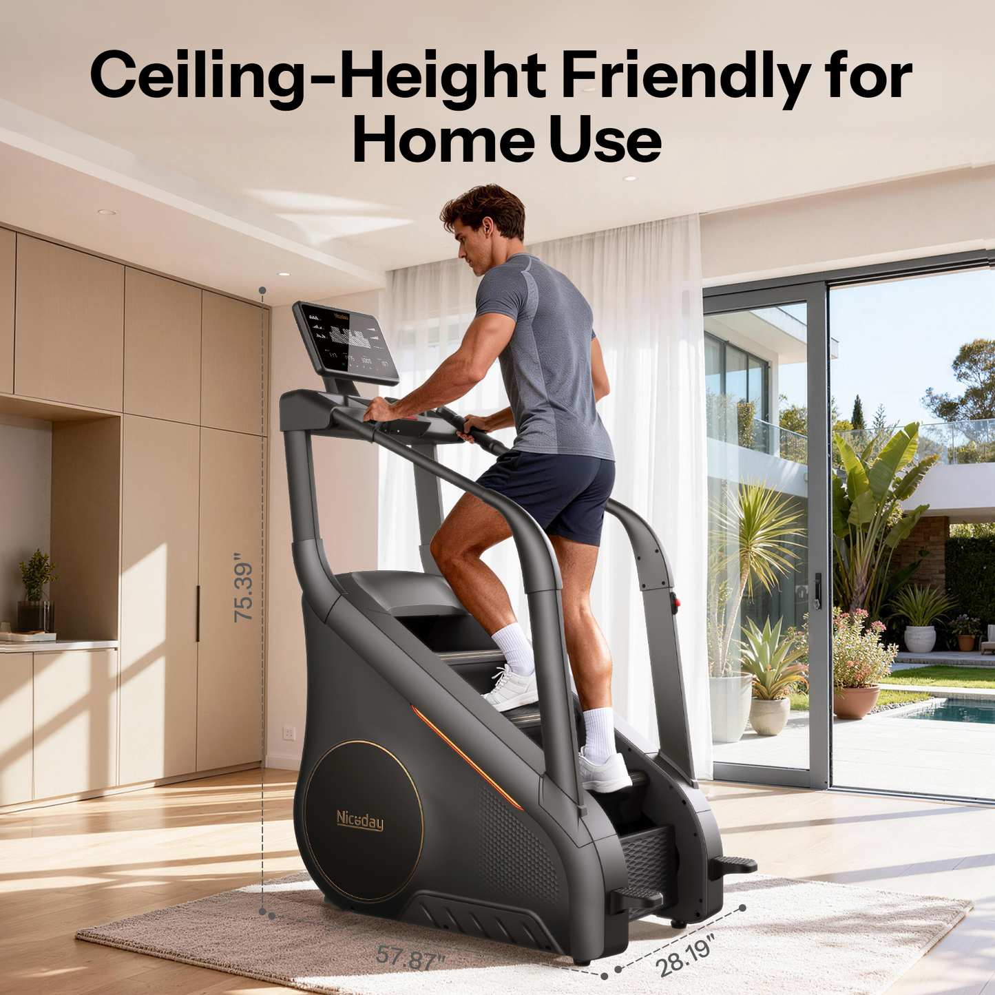 FED Fitness SC3 Stair Stepper Machine for Home Gym, Commercial Grade Stair Climber with LED, Stair Machine with 15 Speed Levels for Cardio and Lower Body Workout, 660LBS Capacity, 24-164 Steps/Min