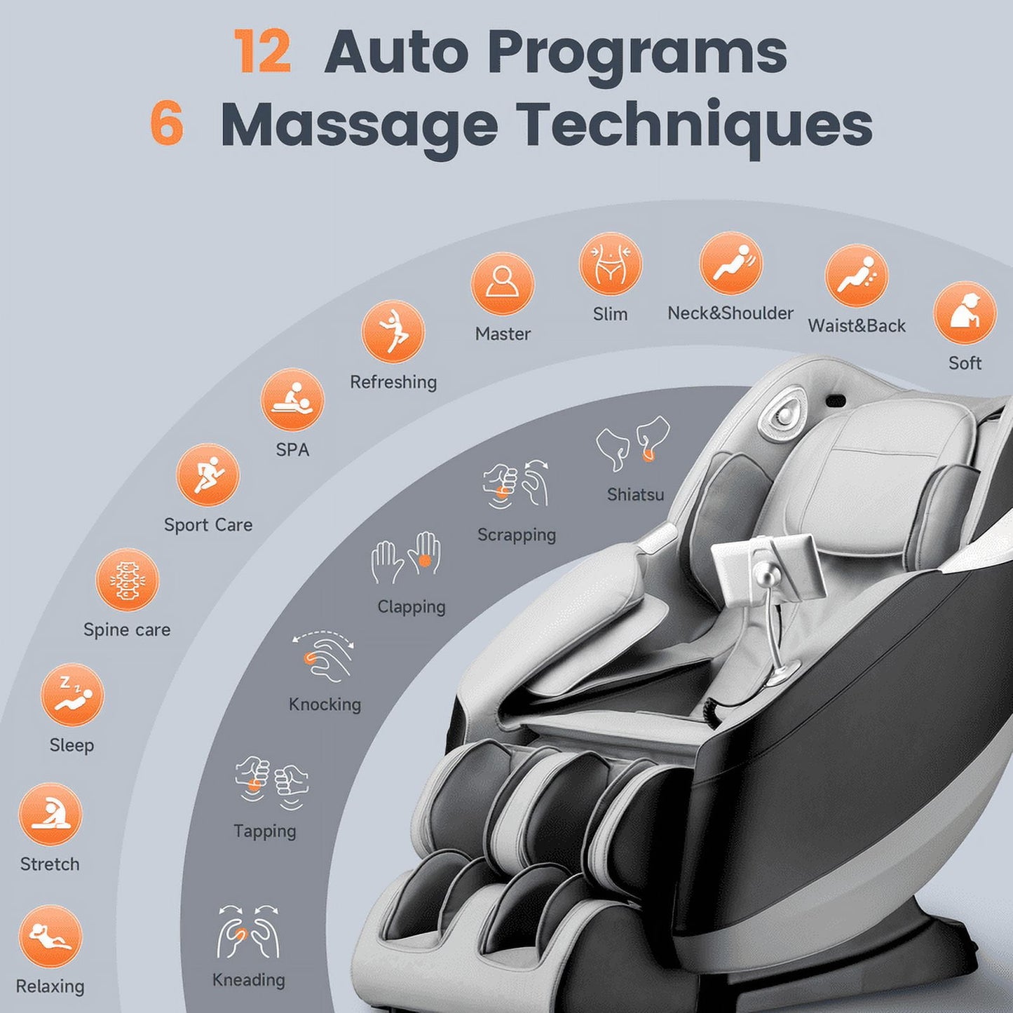 4D Massage Chair with APP Control,55" SL Track,3 Zero Gravity Modes,Leather