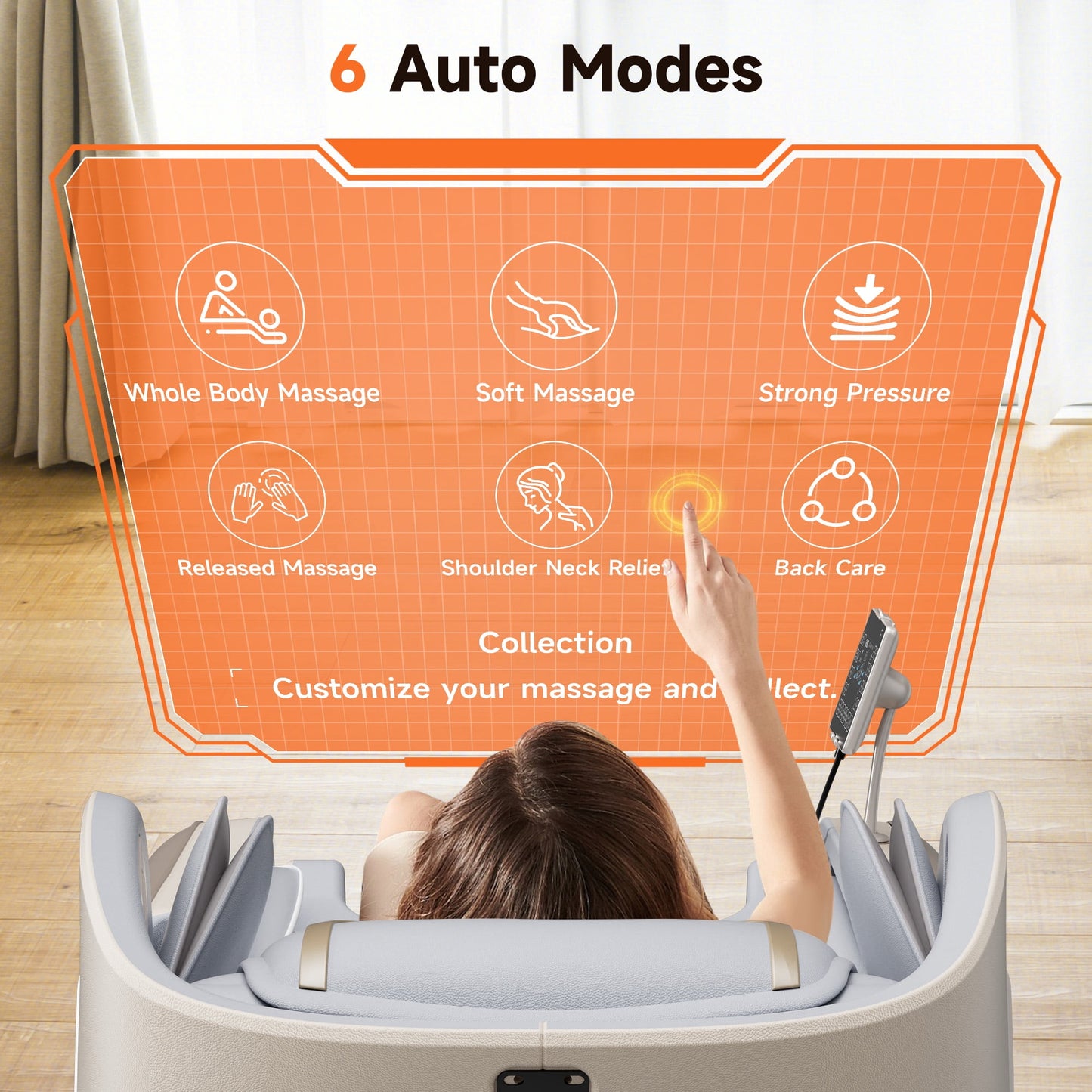 4D Massage Chair with APP Control, Zero Gravity, Heating, Leather