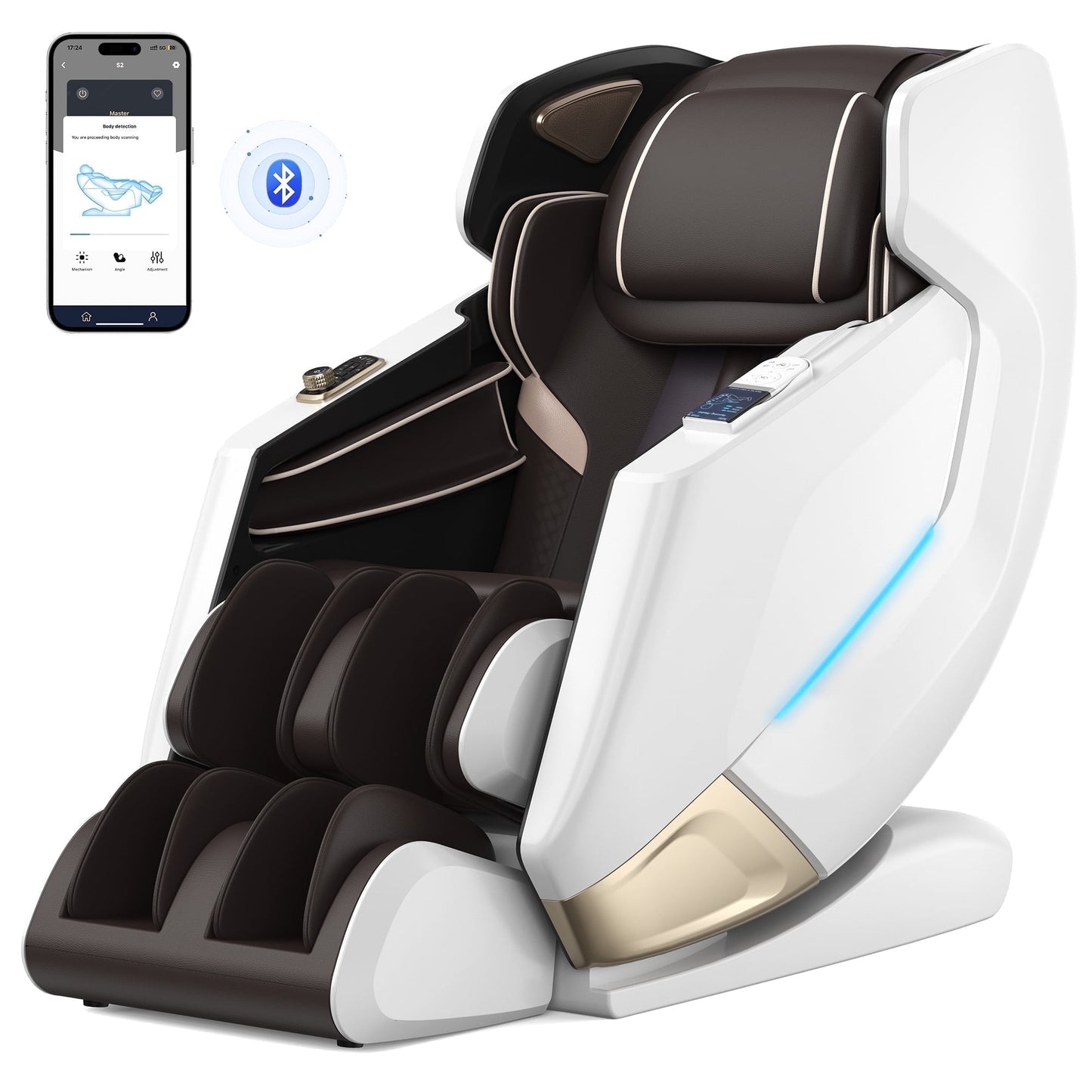4D massage chair with APP Control, 55" SL Track, 3 zero gravity modes