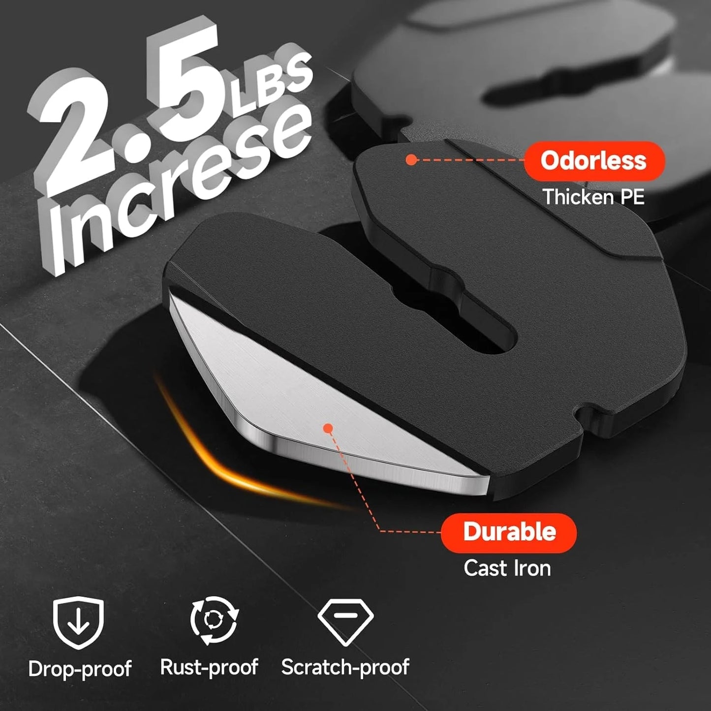 UPGO Adjustable Dumbbells Set 25LB A Pair Dumbbells Weights, 5 in 1 Free Weights 5/10/15/20/25lb/50lb Dumbbell with Anti-Slip Handle, Suitable for Home Gym Exercise Equipment