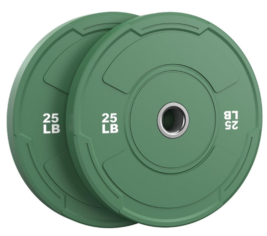2-Inch Olympic Bumper Plates Set, Colored Virgin Rubber Weight Barbell Plates for Strength Training, Home Gym Weightlifting