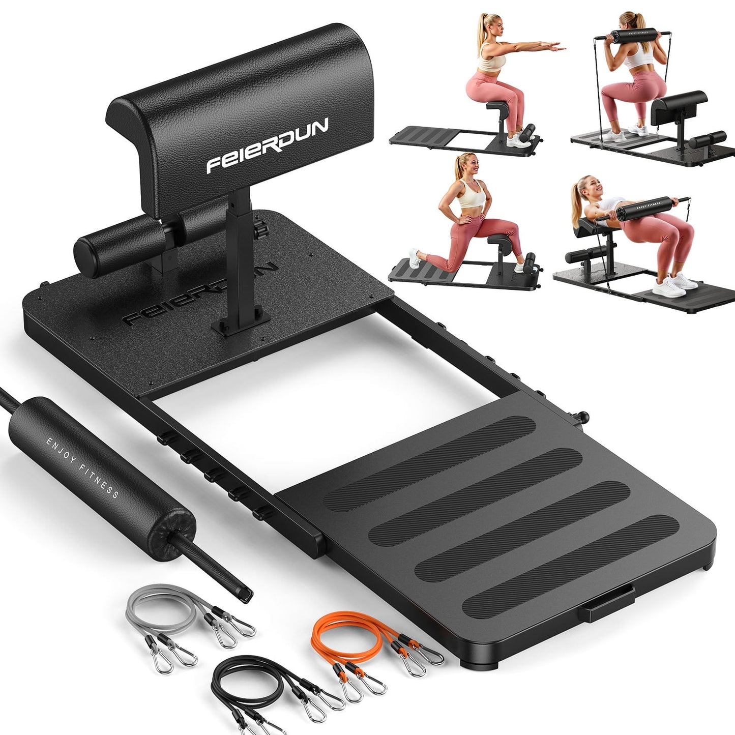 4 IN 1 Leg Extension Curl Machine - Adjustable Leg Curl Machine with 700lbs Capacity (Red)