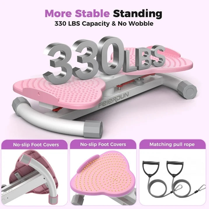 UPGO Exercise Twist Boards,Waist Twister Machine Exercise,Balance Board for Foot Massage and Weight Loss(Pink)