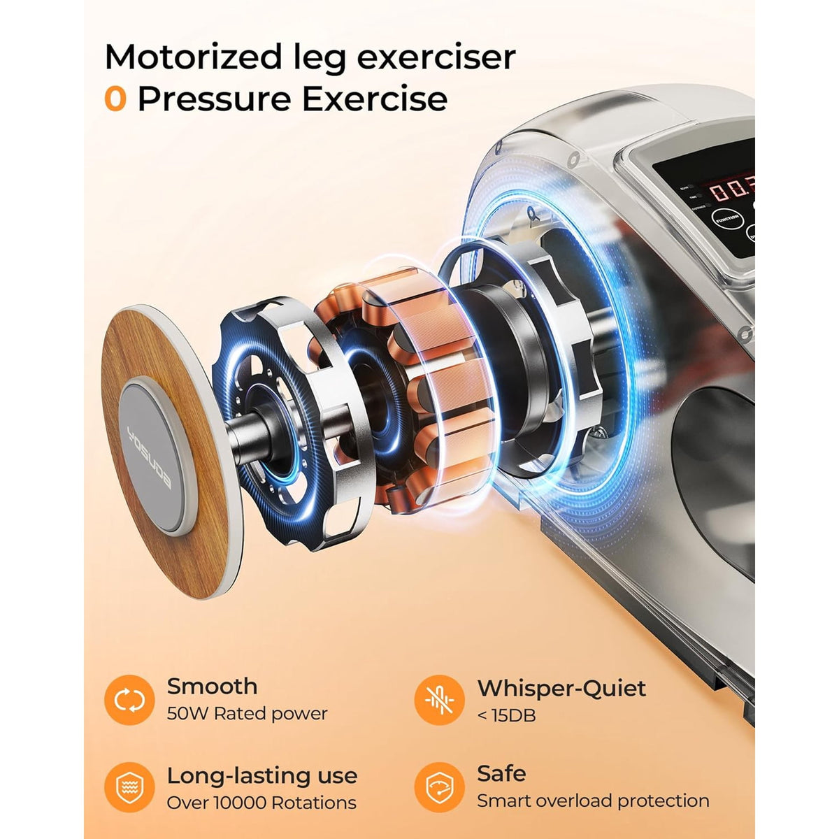 YOSUDA Under Desk Elliptical Machine for Seniors,Quiet & Portable Electric Seated Pedal Exerciser Adjustable Speeds with Remote Control