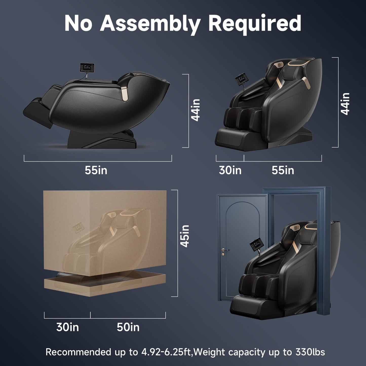 4D Massage Chair Full Body,Zero Gravity Massage Chair with Heat and Foot Massage,Full Body Massage Recliner Chair with Airbags, Kneading, Bluetooth, LCD Touch Control