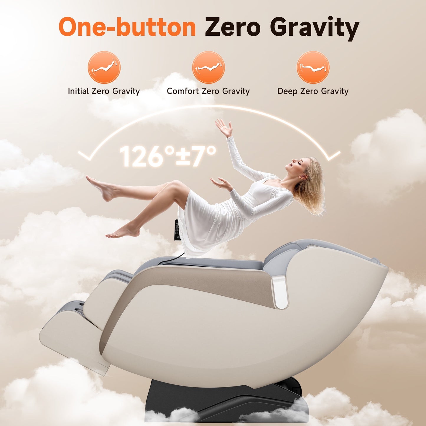4D Massage Chair with APP Control, Zero Gravity, Heating, Leather