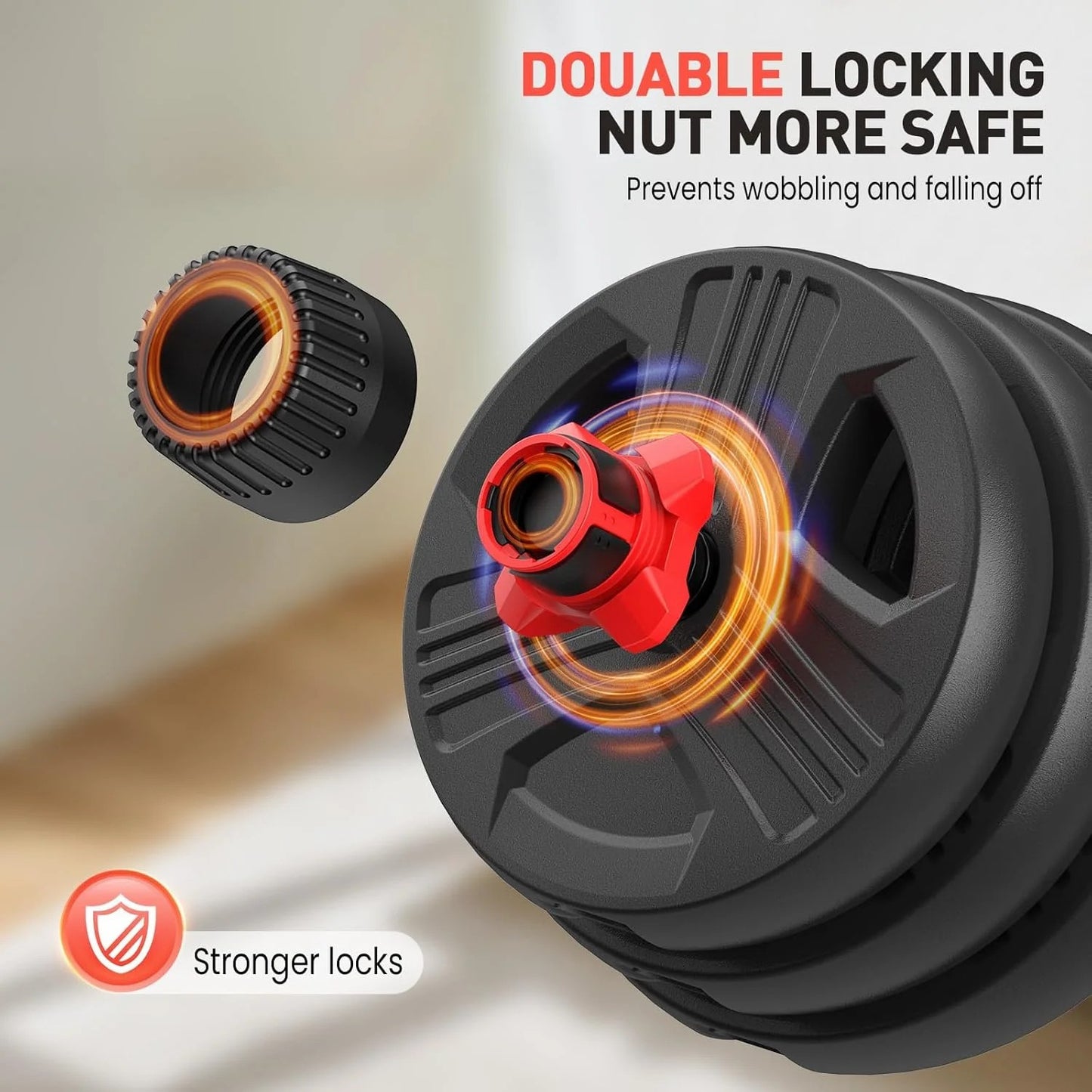 Adjustable Dumbbells, 80lbs Free Weights Dumbbells Convertible 2 or 3 in 1 Set Used as Barbell, Kettlebells, A Pair of Lightweight for Home Gym