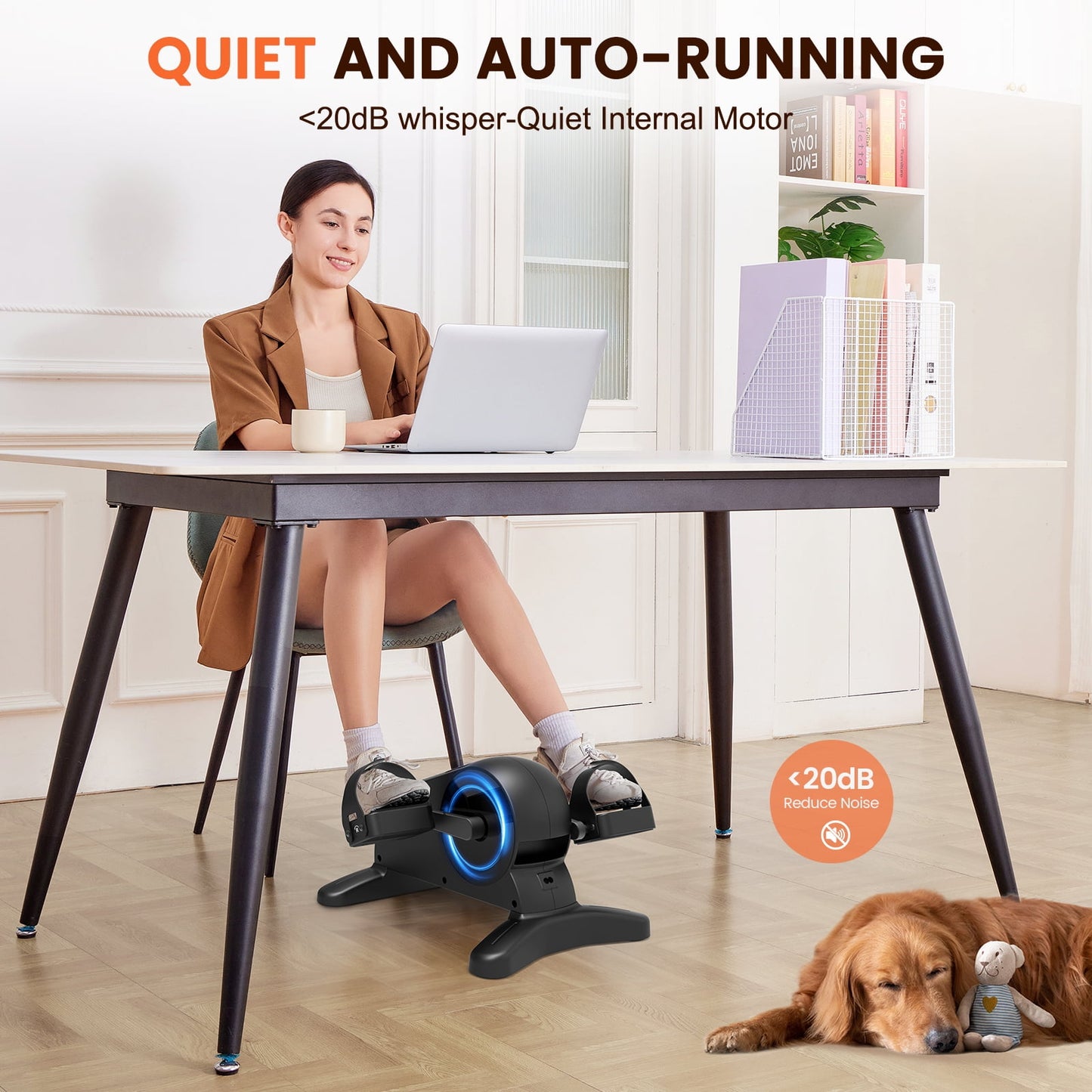 UPGO Mini Under Desk Bike ,Electric Pedal Exerciser Leg/Arm Cycle for Senior, Physical Therapy, with Remote Control