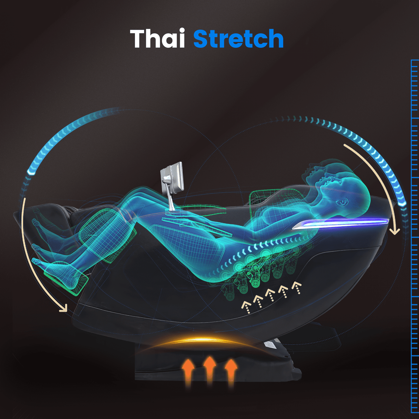 Upgo 4D Massage Chair with 55" SL Track, 2 Zero Gravity Modes, Voice Control, Heating, Leather