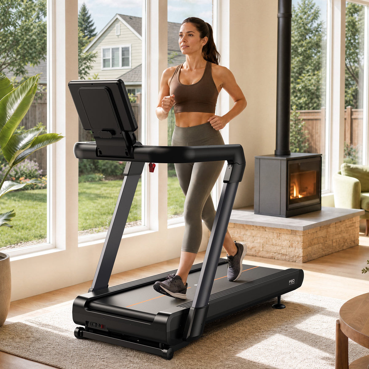 FED FITNESS 15% Auto Incline Treadmill Bluetooth Compatible, 400lbs Weight Capacity,4 HP Peak Motor,60.2" x 20.1" Running Belt