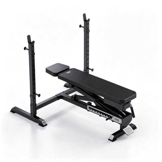 FED Fitness 2-in-1 Seal Row & Weight Bench, 9-Position Adjustable, 880 lbs Capacity