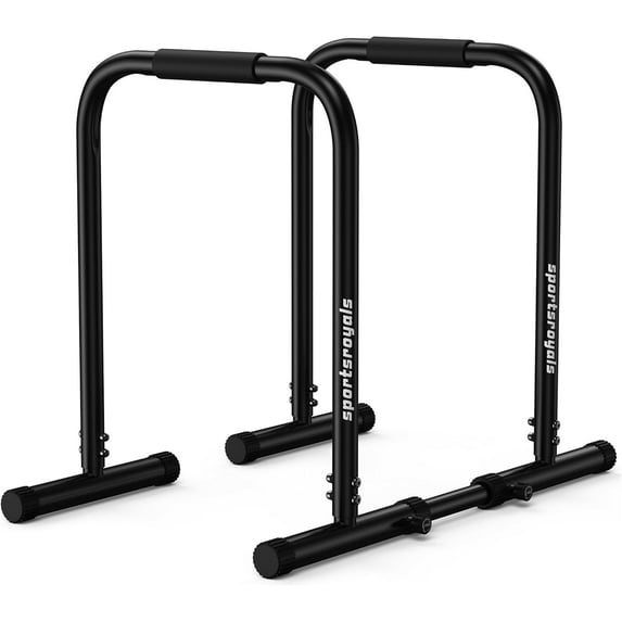 FED Fitness Adjustable Dip Bar Station, 400LBS Heavy Duty Parallel Dip Stand, Home Gym Upper Body Calisthenics Equipment