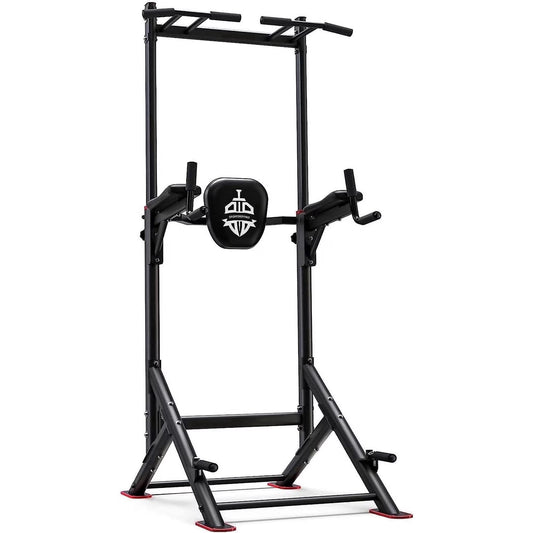 FED Fitness Sportsroyals Power Tower Pull Up Bar Station, 450LBS Stable Pull Up Dip Station for Home Gym