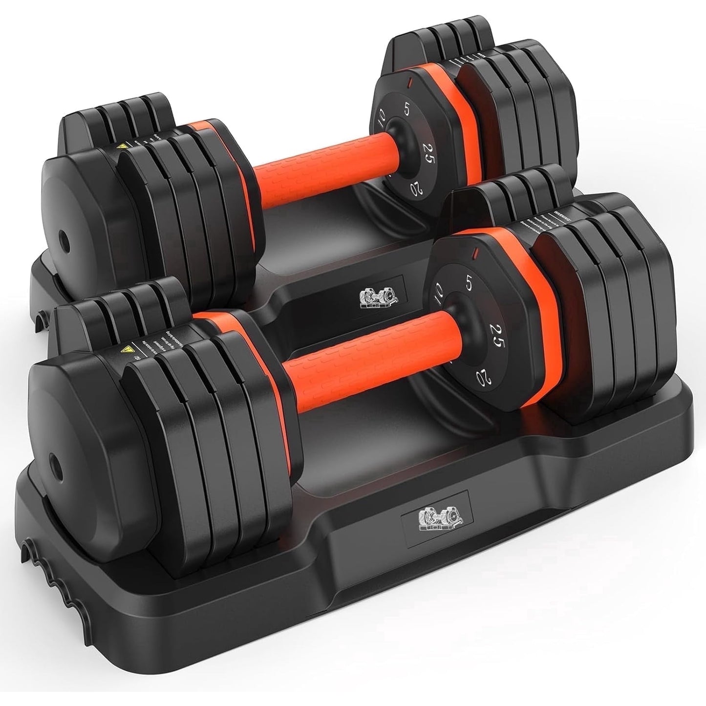 FED fitness Adjustable Dumbbells Set 25LB A Pair Dumbbells Weights, 5 in 1 Free Weights 5/10/15/20/25lb/50lb Dumbbell with Anti-Slip Handle, Suitable for Home Gym Exercise Equipment