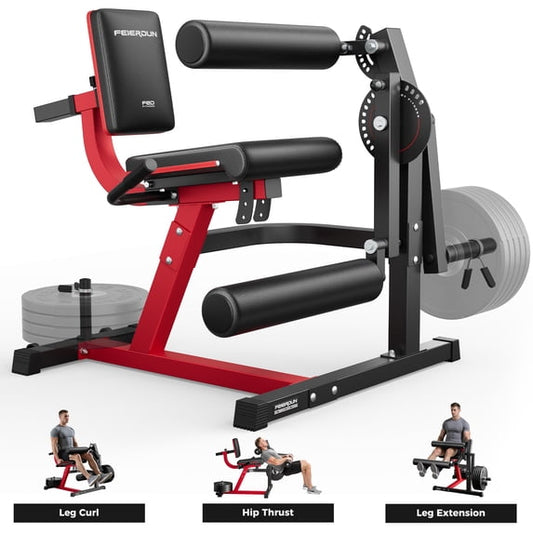3‑in‑1 Leg Press Hack Squat Machine with Stretch Board – Adjustable Leg Press Machine for Home Gym with Full Range of Motion & Ultra-Quiet Pulley System
