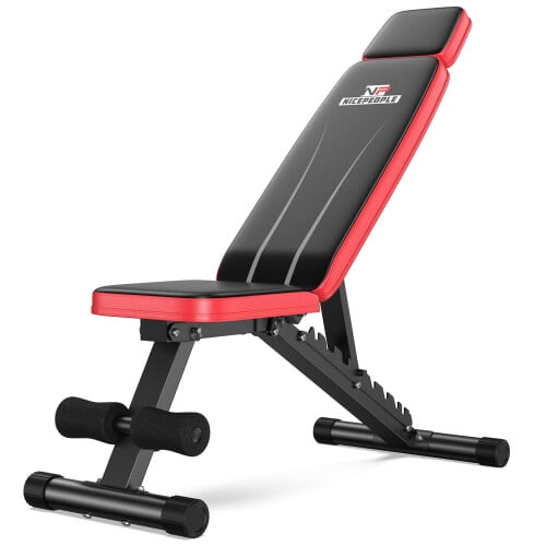 FLYBIRD Adjustable Workout Bench with Headrest