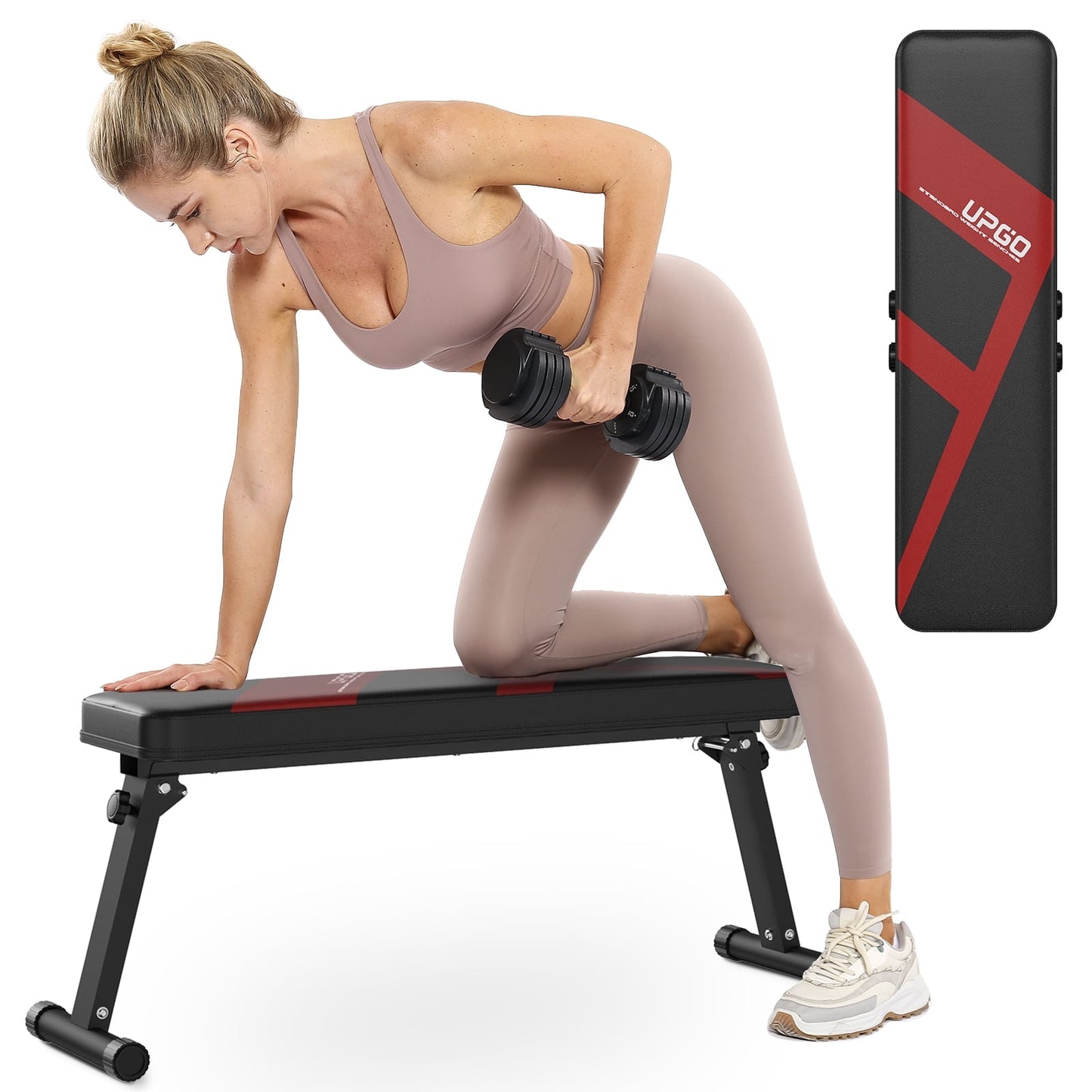Flybird Adjustable Gym Weight Bench Portable Heavy Duty Workout Bench with 1000lbs Capacity