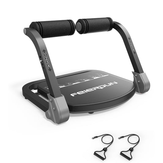 UPGO Ab Workout Equipment, Ab Machine for Stomach Workout, Ab Trainer Machine for Home, Ab Crunch Machine for Home Exercise, Sit Up Machine with Resistance Bands and 330 LBS Weight Capacity