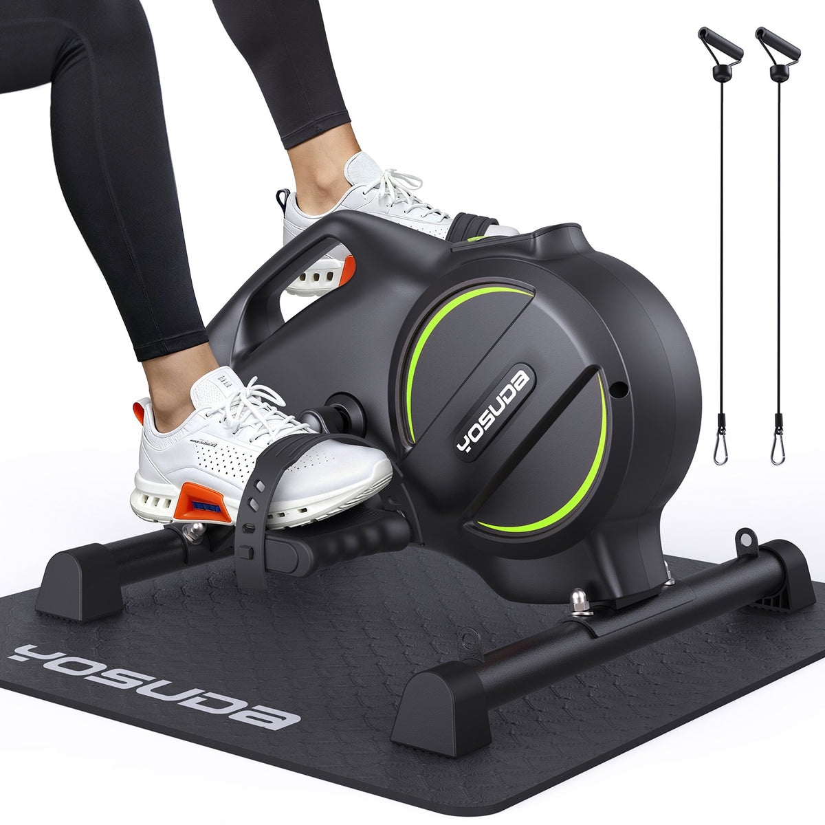 UPGO YOSUDA Under Desk Bike Pedal Exerciser ,16-Level Magnetic Mini Exercise Bike for Arm & Leg Workout,Desk Cycle Pedal Exerciser with Bluetooth