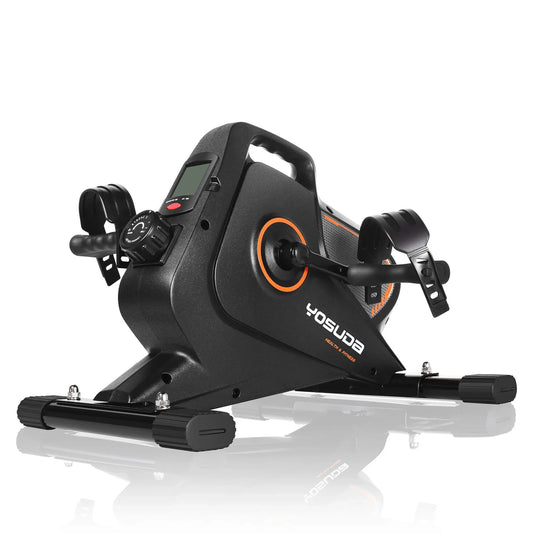 Yosuda Magnetic Under Desk Bike Pedal Exerciser - Portable Mini Trainer Bikes Desk Cycle, Leg Exerciser for Physical Therapy with LCD Display
