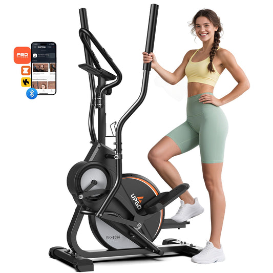 FED Fitness Pro Cardio Climber Stepping Elliptical Machine, 3 in 1 Elliptical, Total Body Fitness Cross Trainer with Hyper-Quiet Magnetic Drive System（副本）