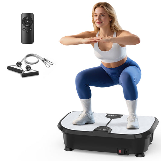 UPGO Vibration Plate Exercise Machine, 400 LBS Capacity Vibration Plate for Lymphatic Drainage, Max Space for Whole-Body Workout & Relaxation at Home