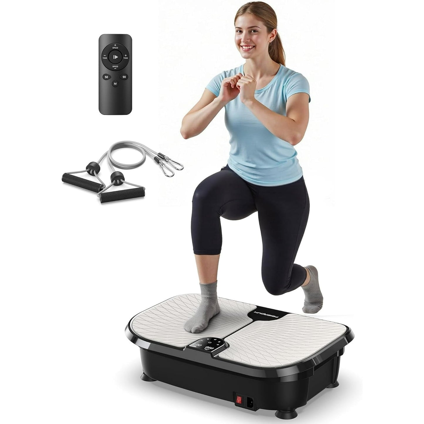 UPGO Vibration Platform Machine, full Body Workout Vibration Fitness Platform, with Loop Bands & Remote