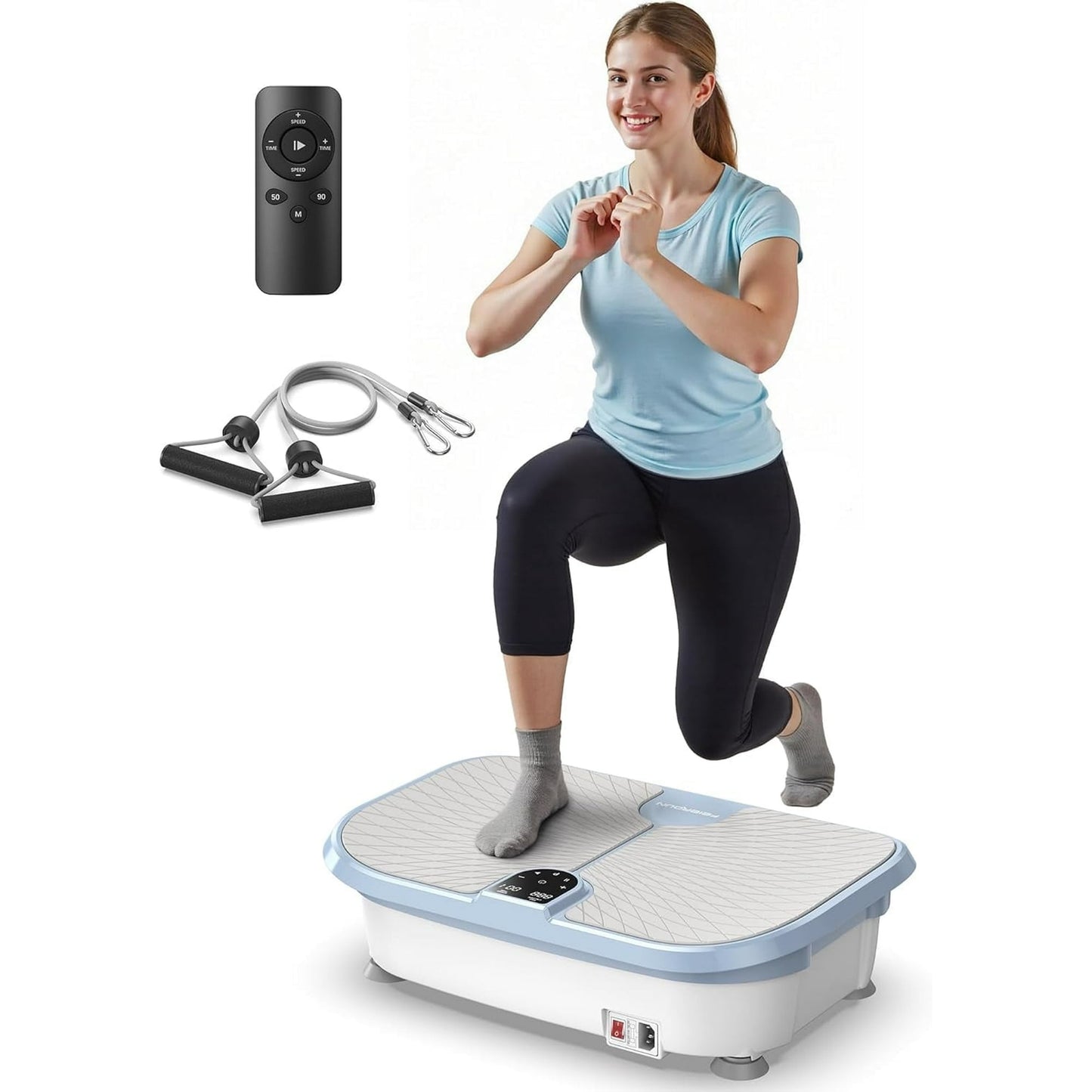 UPGO Vibration Platform Machine, full Body Workout Vibration Fitness Platform, with Loop Bands & Remote